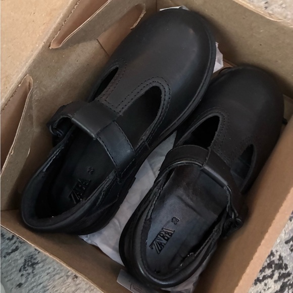 Zara Kids NWT leather black mary jane school shoes 6552/630 - Picture 13 of 13